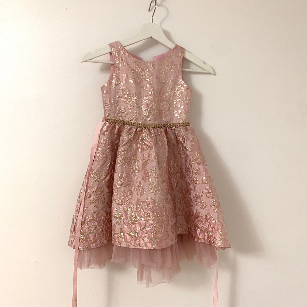 Pink and gold dress